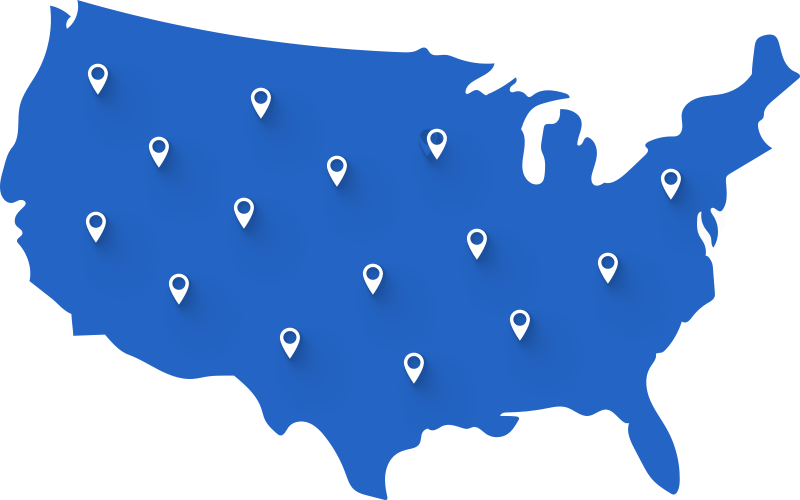 USA Pinned Map